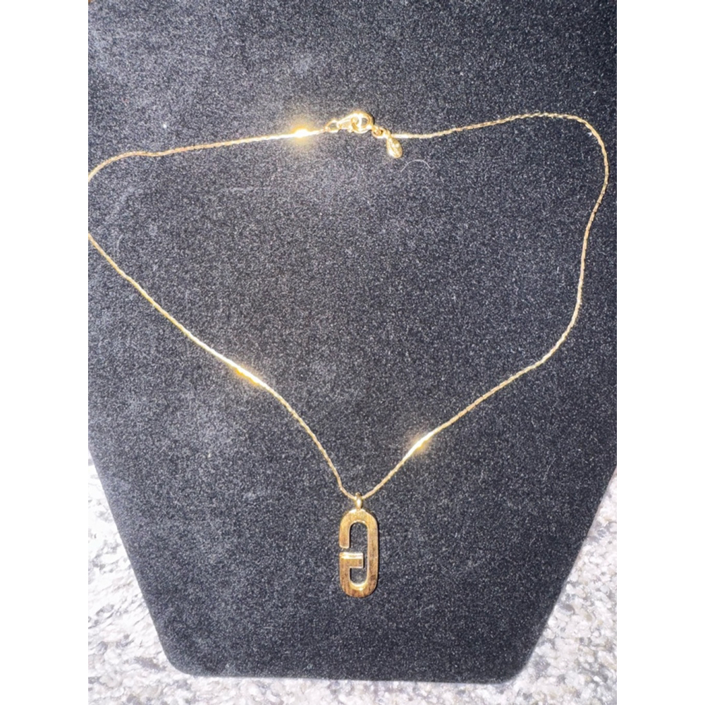 Women's Givenchy Gold Necklace 15 inch chain 1 inch pendant - Picture 5 of 6